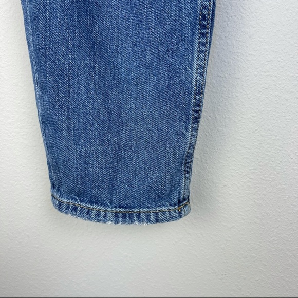 ZARA Highly Distressed MOM JEANS in medium dark wash size USA 00 EUR 32 - Picture 7 of 13